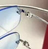 Rimless Sunglasses Silver Blue Gradient Men Summer Sunnies gafas de sol Sonnenbrille UV400 Eyewear with Box