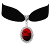 Halsband Gothic Vampir Fledermaus Cameo für Frauen Mann Mode heidnischen Hexe Schmuck Zubehör Vintage samt Blut Anhänger Halskette