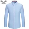 Mannen Casual Shirts VISADA JAUNA Mannen Merk Mode Klasse Stijl Lange Mouwen Katoen Mannelijke Kleding Jurk Camicia Uomo N822 230907