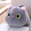 Cuscino da ufficio in peluche con striscia lunga cilindrica a forma di gatto carino Kawaii da 35 cm, morbido animale, con UPS gratuito