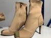 Botas de mujer, zapatos de tacón alto para mujer, zapatos de gladiador de otoño para mujer, botas Chelsea con punta abierta a la moda para fiesta, boda para niñas, zapatos de fiesta 35-43