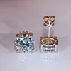 Stud IOGOU Luxe 11MM 5ct Echte Grote Diamant Stud Oorbel Voor Vrouwen Klassieke 925 Sterling Zilveren Oorbel Sieraden Certificaat 230907