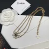 Pendant Necklaces Never Fade Stamp Designer Pendant Necklaces Luxury 12 Style Designers Copper Gold Plated Letter For Women Wedding Jewelry Q230908