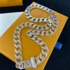 Hip Hop Punk Toka Yeni Tasarımcı Kolye Zincirini Unisex Mektup Bilezikler için Altın Adam Kadınlar Kalın Cazibe Kolye Takı Setleri Kutu LVS22 --044