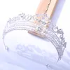 Rhinestone Pearls Wedding Party Headpieces Brud Tiaras Crown Baroque Crystal Pageant Prom Diadem Women Pannband Hårtillbehör