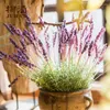 Decorative Flowers Artificial Silk Plastic 11 Heads Lavender Fake Plants Wedding Bridle Bouquet Indoor Outdoor Home Office Table Decoration