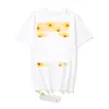 23SS Men's T Shirts New Women Fashion Tops Sports Tshirt Summer Designer Ofs Crew Neck Tshirts Luxury Cotton Loose T Shirts Casual Short Hleeves Oil Målning S-3XL