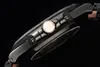 DiW Black Grail Automatic Mens Watch NTPT carbon fibre Crafts Black Stick Dial Ultra Thin DLC Stainless Steel Bracelet Watches Relojes de lujo para hombres