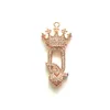Charms 5st Queen of Hearts Word Charm för kvinnliga smycken som gör zirkonia Pave Letter Pendant Armband Girl Necklace Accessory Handcraft 230908