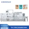 Zonesun Snap-Sachet Packaging Machine Fold Squeeze 패킷 충전 및 밀봉 기계 단일 복용량 부분 팩 ZS-FS180