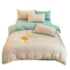 Bedding sets Classic Plaid Stripes Set Duvet Cover Bedsheet Pillowcases Breathable Skinfriendly Japanese Style Quilt 230907