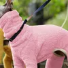 Dog Apparel Jaket Jumper anjing hangat musim dingin pakaian jaket rompi leher Turtleneck bulu domba mantel Doberman abu abu mode 230907