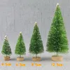 Decorazioni natalizie 5 pezzi albero in miniatura piccolo sisal artificiale neve architettura del paesaggio alberi per l'artigianato decorazioni da tavolo 230907