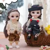 Lalki Bjd Doll 16cm 13 ruchome stawy Śliczny uśmiech twarzy kształt i króliczka Uszy ubrania garnitur dla dzieci Prezent dla dzieci 230908