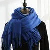 Scarves Fashion Scarf Man Winter Warm Soft Skin Friendly Long Muffler With Tassel Cashmere Wraps Windproof In Cold Day Unisex Pashmina 230907