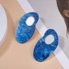 Kolczyki Dangle Dvacaman Mirror wstawka nieregularna dla kobiet vintage akrylowa arkusz octanu płaski upuszczenie 2023 Prezent biżuterii
