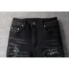 669 Jeans Mens Fashion Jean 2024 Demin Amiirii High Purple Street Black Mens Wear Patched Shorts Rze3