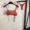 Kvinnor Sexig spets underkläder broderi bokstav thong underkläder Push Up Bras Set Breatble Intimates