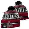 2023 Coyotes Hockey Beanie North American Team Side Patch Winter Wool Sport Knit Hat Skull Caps
