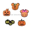 Accessoires de pièces de chaussures Accessoires de pièces de chaussures L Skl Citrouille Clog Décoration Charms Halloween Horreur pour enfant garçon et fille Adt femmes M Dhe0U