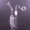 Gros verre épais Bong Ash CatcherHookahs Suisse Perc Percolateur Huile Rigs 14mm Femelle Mâle Joint Fumer Tuyaux D'eau avec Tuyau De Brûleur À Huile En Verre Mâle