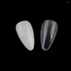 Falska naglar 500 st/väska fullt omslag Fake Nail Artificial Press på Long Almond Clear/Nature Coffin Art Tips Manicure Tool