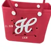 Sko delar tillbehör väska charm bokstav kompatibel med boggs strand dekorativa alfabetinsatser handväska tote personlig droppe lelive ot0ve