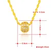 Anhänger Halsketten Mode Glück 24k Gold Perlen 2mm 46cm Wasser Welligkeit Halskette Ketten Frauen Hochzeit Schmuck geschenk