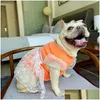 Dog Apparel Designer Dresses Old Flower Letter L Pattern Soft Pet Vest Cooling Puupy Dress Skirt For Small Dogs Cats Ps1761 Drop Deliv Dhmf6