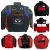 Jaqueta de corrida F1 Fórmula 1 com logotipo bordado completo da equipe de roupas de algodão s218U