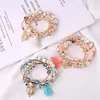 Bangle Trendy Fashion Colorful Glass Beaded Armband Set For Women Girls Charm Handmade Summer Multilayer Jewelry Gifts