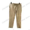 20SS FRANCJA Najnowsza wiosna latem moda we Włosze Pant Golden Brown Jacquard Mężczyźni kobiety Casual Cotton Baseball Triangle Pantle Blue293k