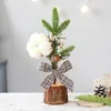 Decorative Flowers MissDeer 25CM Desktop Miniature Christmas Tree Decorations Window Mini Year Xmas Potted Winter Home Table Decor