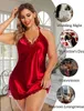 Pijama sexy avidlove roupa interior feminina plus size cetim renda camisola sexy cinta pijama l4xllf230908