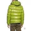 Mens puffer jaqueta 23ss estilo mais recente inverno para baixo casaco com capuz fruta verde designer jaquetas longo zíper bolso blusão pato para baixo grosso quente parka moda casual