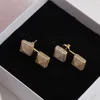 Luxury big gold earrings for lady women crystal girls ear studs set Designer Jewelry earring Valentines Day Gift CHD23090810 skystrick