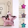 Shiny Sequins Stars-shaped Keychains Cute Colorful Star Pendants Keyrings Fashion Women Bag Hanging Accessories Party Gifts