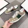 Top Quality Sapatos Casuais Clássico Mens Low Top Sneakers Ace Red Sapato Sole Flat Leather Gold Bee e Green Webbing 1970 Running Skate 35-46 03