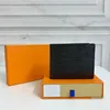 Cartera de diseñador para hombre, monedero para mujer, cartera a cuadros corta a la moda, juego completo de caja original, soportes de 3 colores