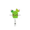 Party Favor Creative Cactus Badge Porte-clés Rétractable Pl ID Badges Titulaire Avec Clip Fournitures De Bureau Drop Livraison Maison Garde Dhgarden Dh5Xm