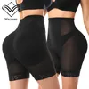 Nefes alabilen örgü popo kaldırıcı şekillendirici iç çamaşırı kadın shapewear popo pedleri asansör sünger kalça pedi külot yastıklı köpük külot şort