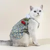 Dog Apparel Pet Clothing Daisy Suspender Cake Dress For Clothes Cat Small Cherry Print Cute Thin Spring Summer Yorkshire Accessories