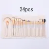 Makeup Brushes 20set/lot 24pcs 18pcs Set 12pcs Professional Cosmetic Powder Brush Kit With Leather Bag Face Lip Eyes Tool