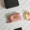 Pink sugao card bag card holder coin purse handbags clutch bag luxury top quality purse fashion designer wallet shopping bag 21color 2style with box huidi-230908-65