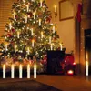 Velas 10203040 PCS Vela de Natal com temporizador remoto ano decoração de casa sem chama piscando LED plástico falso 230907