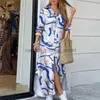 Skirts elegant shirt maxi dresses womens designer dress summer beach party short skirt plus size 5xl long sleeve casual woman clothing fashion sexy clubwearL230908