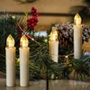 Candele LED Fiamme tremolanti con timer Candela remota per albero di Natale a batteria Anno Decorazione Finta 230907