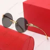 Lunettes de soleil rondes rétro sans cadre pour hommes et femmes, tête de léopard, jambes miroir peintes, personnalisées, tendance, nouvelle collection 9593