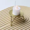 Candle Holders For Pillar Candles Durable Geometric Round Metal Holder High Quality Iron Plated