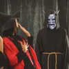 Maschere per feste Prajna maschera dewasa Halloween uniseks Maschera Wajah Jepang hanyya Demone Oni Samurai Noh Kabuki topeng setan pesta lateks 230907